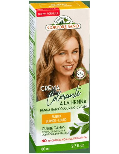 Corpore Sano Crema Colorante Cabello Rubio 80Ml