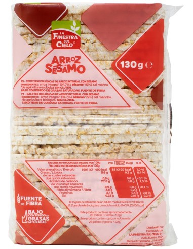 Finestra Sul Cielo Soffiette Arroz Sesamo 130G