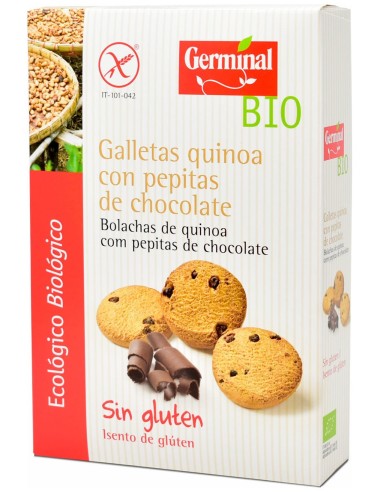 Galletas S/Gluten Quinoa Pepitas Choco Bio 250 G