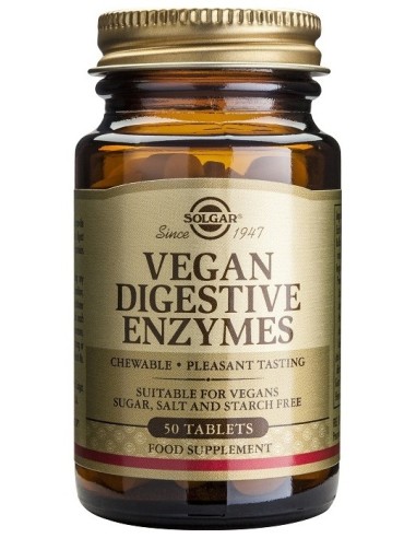 Solgar Vegan Enzimas Digestivas 50Comp. Masticables