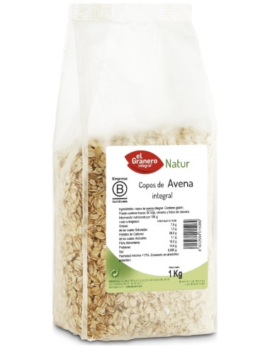 El Granero Copos Avena Integrales 1 Kg