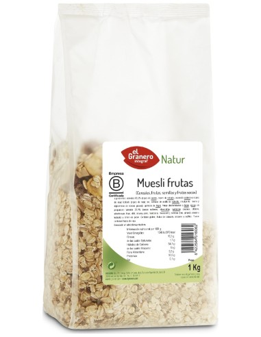 Granero Alimentacion Muesli Frutas 1 Kg