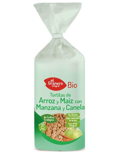 El Granero Integral Tortitas Arroz Maiz Manzana Canela Bio 90G