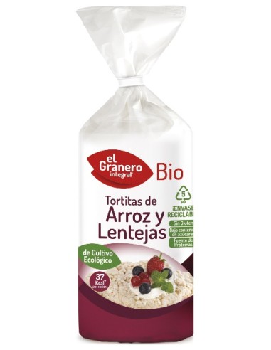 Granero Alimentacion Tortitas Arroz Lentejas Bio 115G