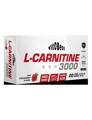 Vitobest L-Carnitine 3000 Fresa Acida 10Ml X 20 Viales