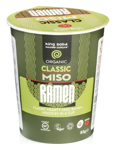 King Soba Vaso Ramen Miso Classic Sin Gluten 85G