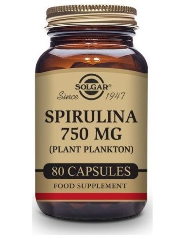 Solgar Espirulina Vegetariana 80Cáps 750Mg