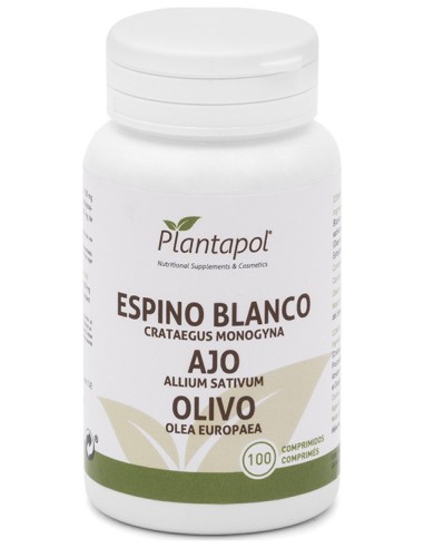 Plantapol Espino Blanco, Ajo, Olivo 100 Comprimidos