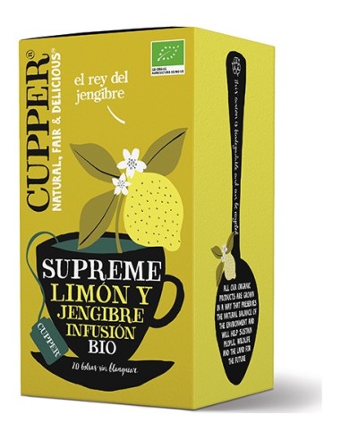 Cupper Infusión Limon Y Jengibre Bio 50G