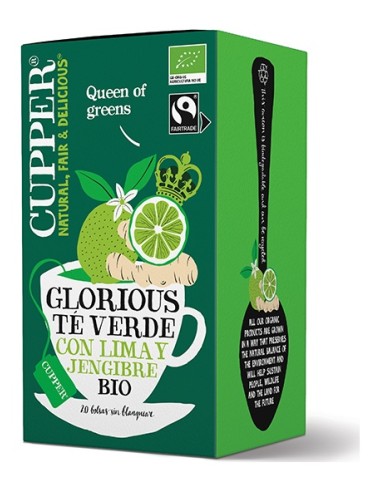 Cupper Tea Te Verde Lima Y Ginger 20 Sobres