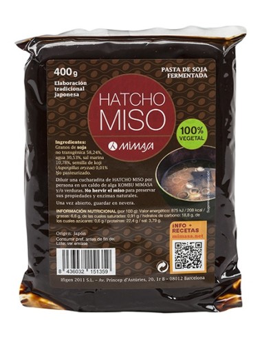 Hatcho Miso 400 G No Pasteurizado