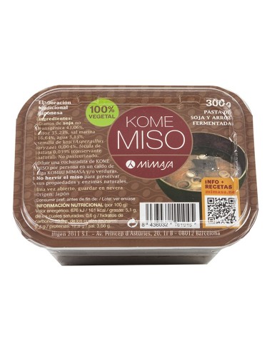 Kome Miso 300 G No Pasteurizado