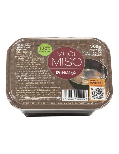 Mugi Miso 300 G No Pasteurizado