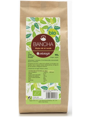 Mimasa Bancha Bio Te 3 Años En Hojas 100G