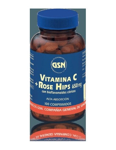 Gsn Vitamina C+Rose Hips 100Comp