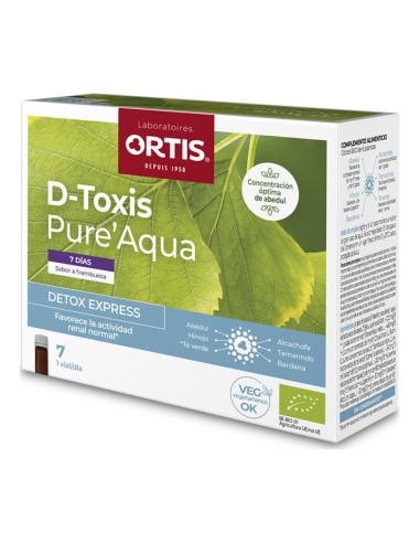 D-Toxis Pure'Aqua Frambuesa Bio 7 Vial X 15 Ml