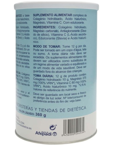 Integralia Colágeno Soluble Plus Hialurónico Magnesio Sabor Neutro 360G