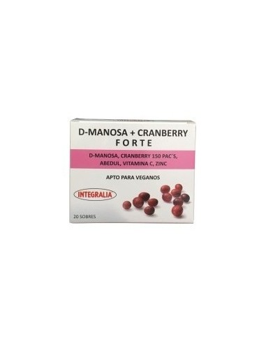 Integralia D-Manosa+Cranberry Forte Abedul Vit C Zinc 20 Sobres