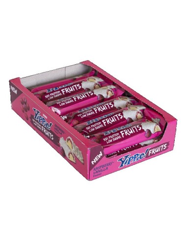 Caja 12 Yippie Fruits Bar Raspberry Vanilla  45 G