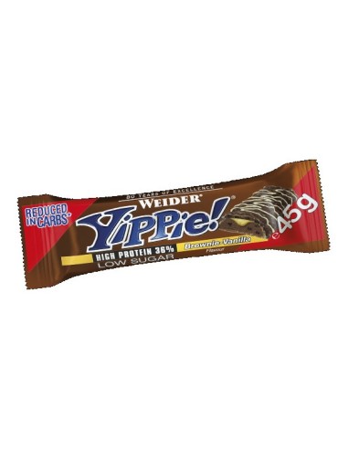 Caja 12 Yippie Bar Brownie-Vainilla 45 G