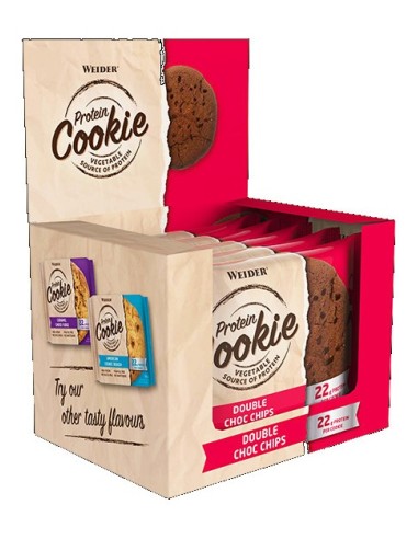 Caja 12 Ud. Protein Cookie Doble Choco Chip 90 G