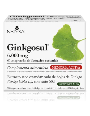 Natysal Ginkgosul ® 6 000 Mg 60 Comprimidos