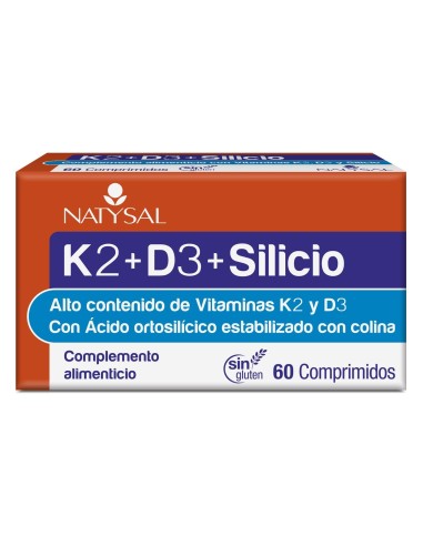 Vitamina K2+D3+Silicio 60 Comp