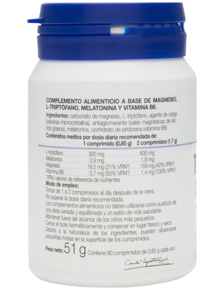 Lajusticia Triptófano Con Melatonina, Magnesio Y Vitam B6 60Comp