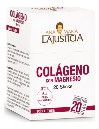 Colageno Con Magnesio Sabor Fresa 20 Sticks