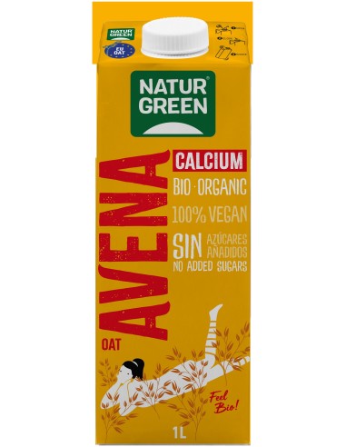 Naturgreen Bebida Ecológica De Avena Con Calcio 1L