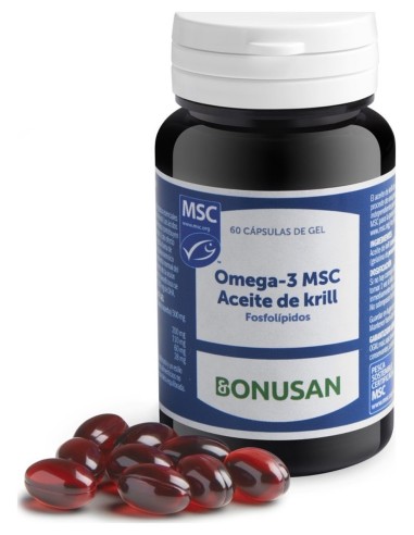 Omega-3 Msc Aceite De Krill 60 Caps De Gelatina