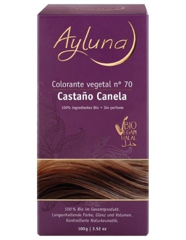 Ayluna Tinte Cabello Vegetal Nro 70 Castaño Canela 100G