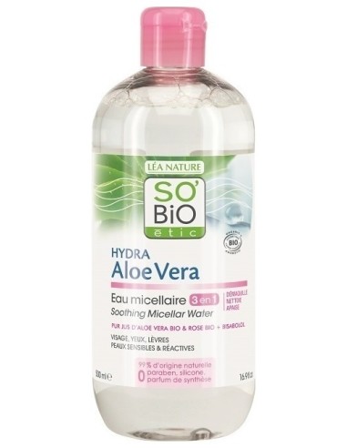 Agua Micelar Calmante Aloe Vera & Rosas Bio 500 Ml