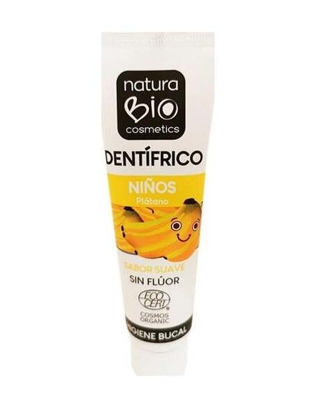 Naturabio Cosmetics Dentífrico Niños Plátano Sin Fluor 50Ml