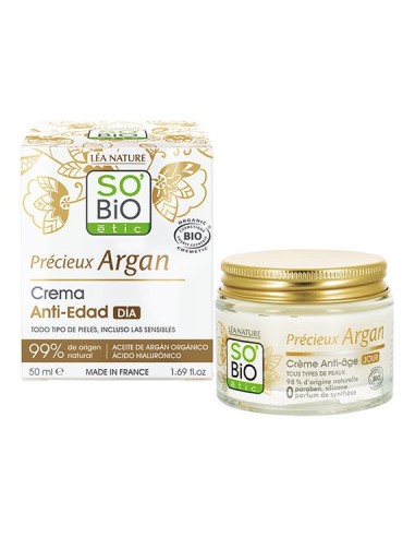 So Bio Etic Crema De Día Ácido Hialurónico & Argan 50Ml