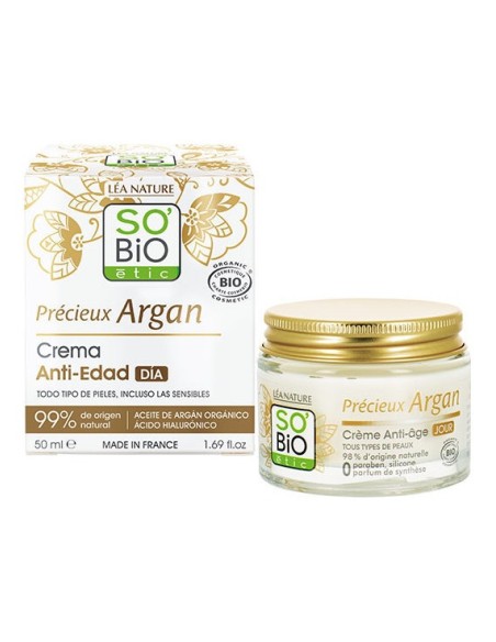 So Bio Etic Crema De Día Ácido Hialurónico & Argan 50Ml