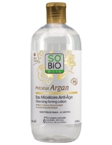 So Bio Etic Agua Micelar Antiedad Hialuronico-Argan Bio 500Ml