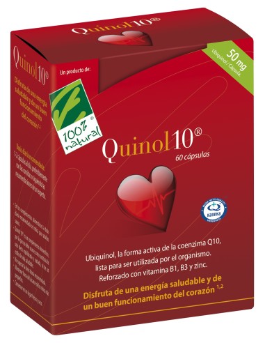 100% Natural Quinol10 60 Perlas De 50Mg