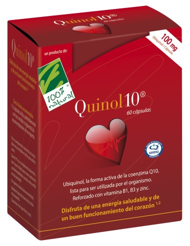 100% Natural Quinol10  60 Perlas De 100Mg