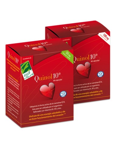 100% Natural Quinol 10 30 Cápsulas De 100Mg De Ubiquinol