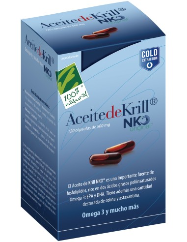 100% Natural Aceite De Krill Nko 120 Cápsulas De 500Mg