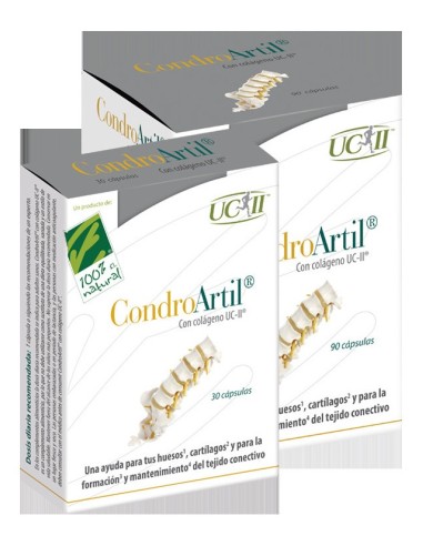 100% Natural Condroartil Con Colágeno Uc-Ii 30 Cápsulas