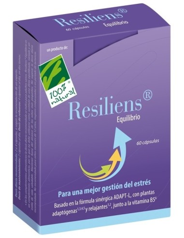 100% Natural Resiliens Equilibrio 60 Cápsulas