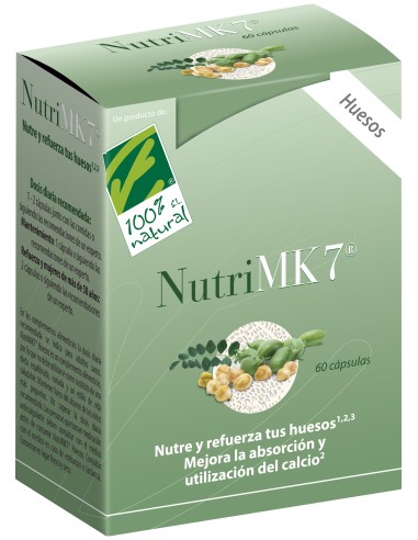 100% Natural Nutrimk7 Huesos 60 Cápsulas Gelatina