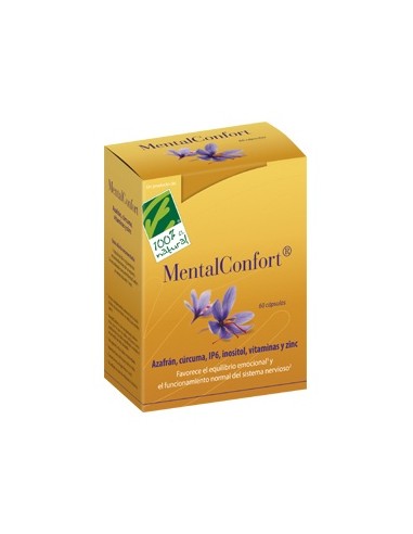 100% Natural Mentalconfort 60 Cápsulas Vegetales