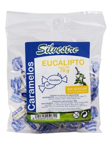 Silvestre Caramelos Eucalipto S/Azu 70G