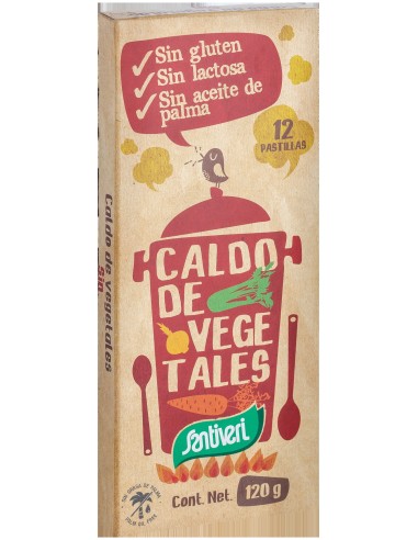 Santiveri Caldo Vegetal Sin Gluten Sin Lactosa 12Uds