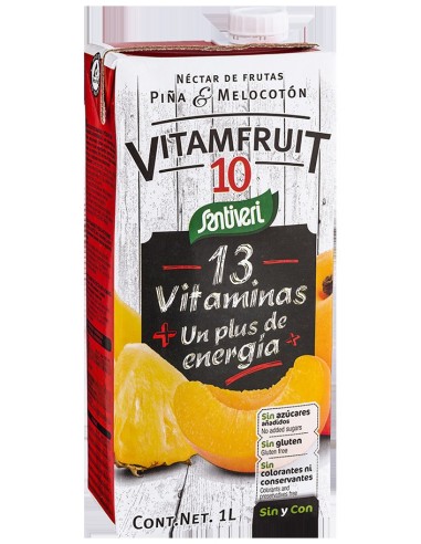 Santiveri Vitamfruit N-10 Zumo Piña Y Melocotón 1L