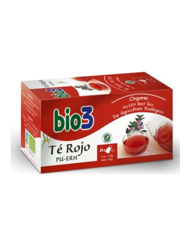 Bio3 Té Rojo Pu-Erh Ecológico 25Uds