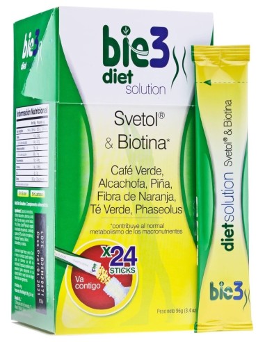 Bio3 Diet Solution Svetol Y Biotina 24 Sticks X 4Gr